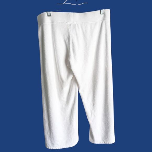 VTG Vintage Juicy Couture White Terry Capri Pant 2002-2006 Size Small Comfy S - Picture 8 of 9